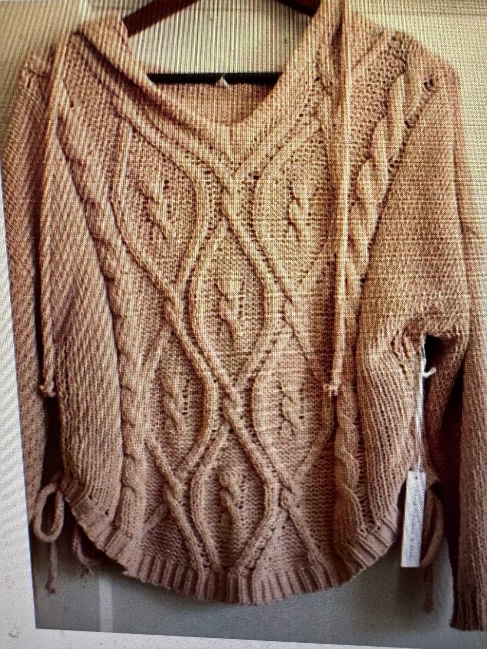Young Fabulous & Broke Cable Knit Chenille Hooded Sweater -